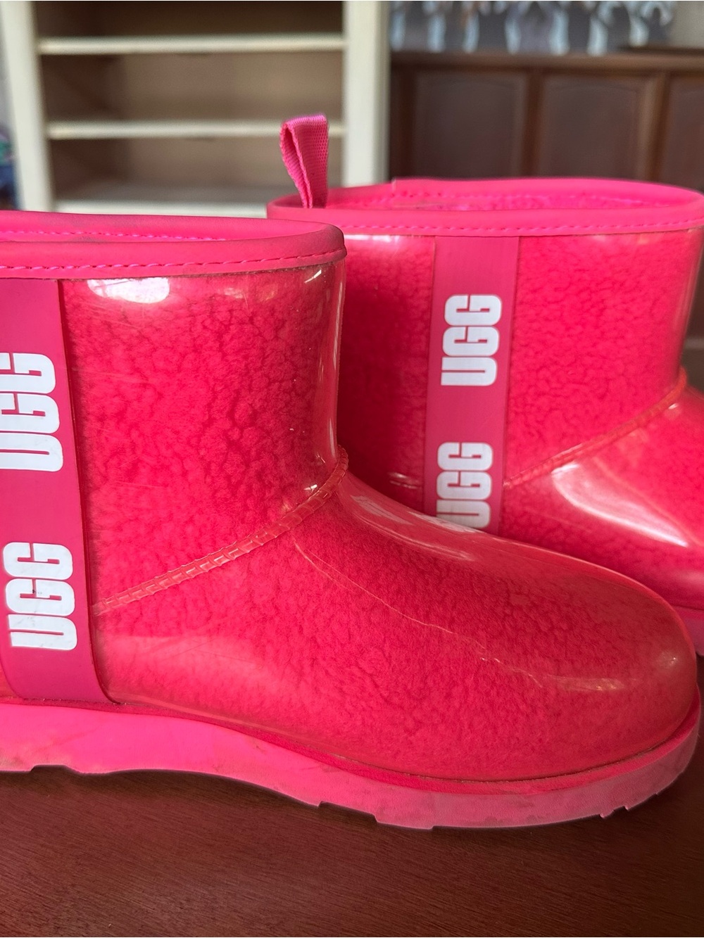UGG Hot Pink Clear Waterproof Winter Boot